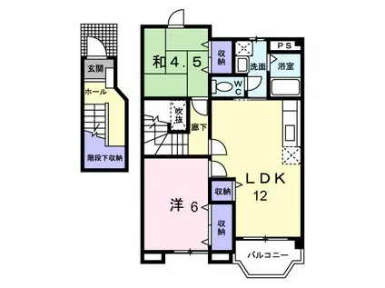 サンリットS(2LDK/2階)の間取り写真