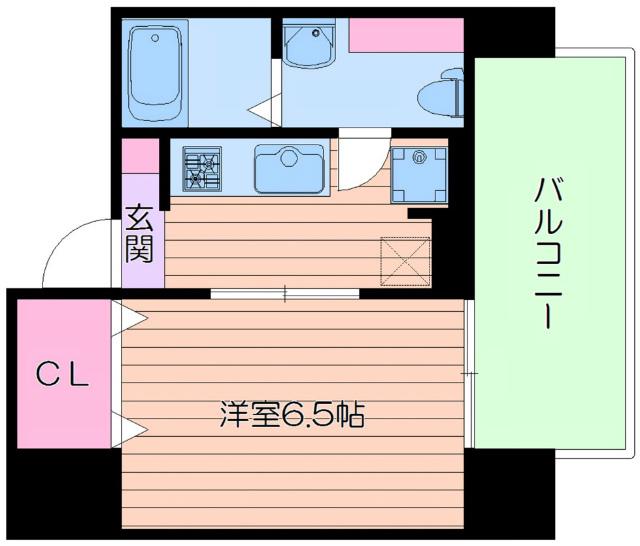 オリエンタル江坂(1K/12階)の間取り写真