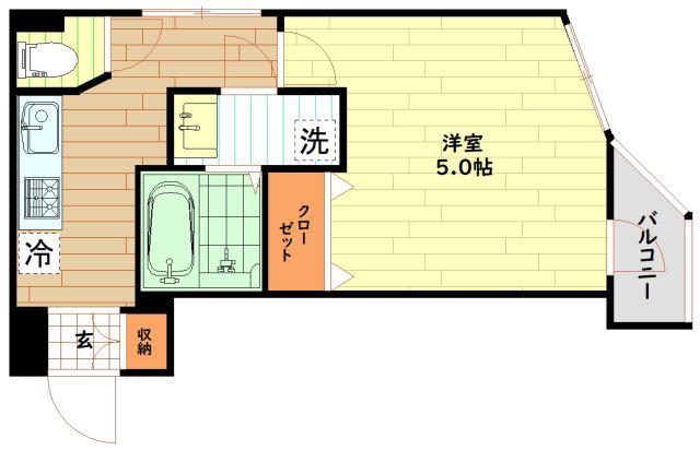 RITZPARKSKYOUMACHIBORI(1K/4階)の間取り写真