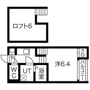 メゾンラフィネ(1K/2階)の間取り写真