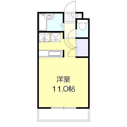 エトワール月見ヶ丘(ワンルーム/2階)の間取り写真