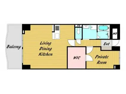 パインフィールド七条(1LDK/2階)の間取り写真