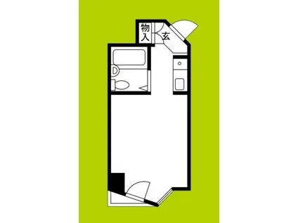 エス・ピー勝山北(ワンルーム/5階)の間取り写真