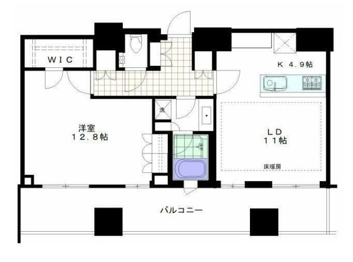 ブランズ渋谷桜丘(1LDK/21階)の間取り写真