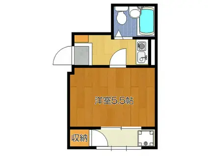 フローラ・スクエア(1K/1階)の間取り写真