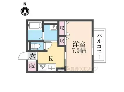 PARTENZA1(1LDK/1階)の間取り写真