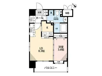 サヴォイ・ブロードストリート(1LDK/7階)の間取り写真