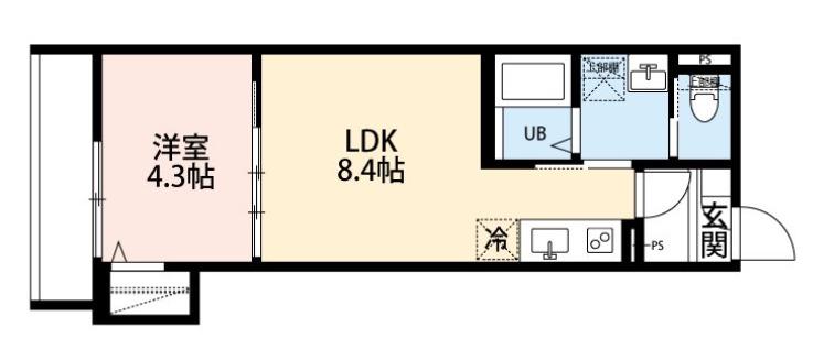 ROBOT HOME 金町(1LDK/3階)の間取り写真