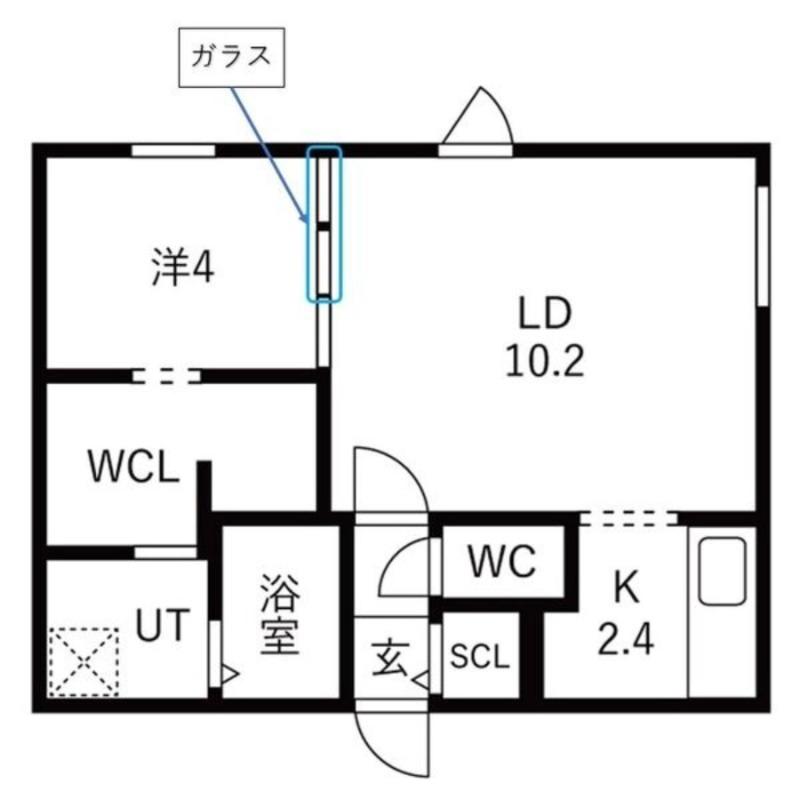 BLANC IRIS HIRAGISHI(1LDK/2階)の間取り写真