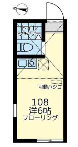 ユナイト森カーズレイク(ワンルーム/1階)の間取り写真