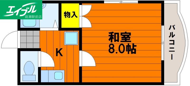 北村ビルSEED21 C棟(1K/3階)の間取り写真