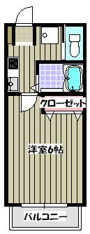 アボードONE(1K/2階)の間取り写真