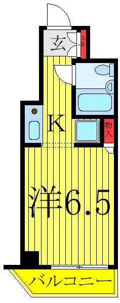 パークメゾン板橋(ワンルーム/4階)の間取り写真