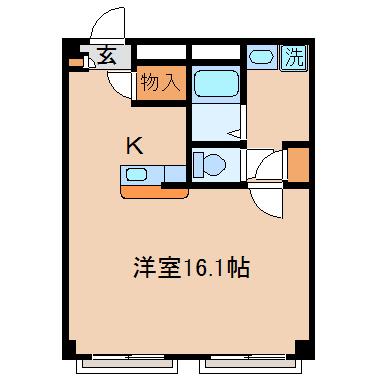 リッチモンド冨岡(1K/2階)の間取り写真