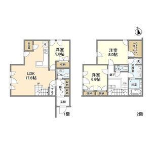 ブリランテ苦楽園(3LDK/1階)の間取り写真