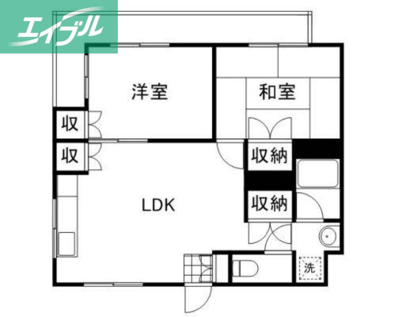 サンツボイII(2LDK/1階)の間取り写真