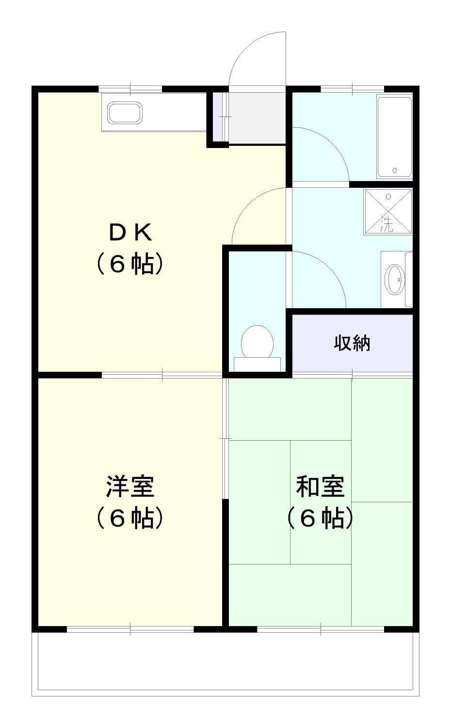 サンハイツ笠上(2DK/3階)の間取り写真