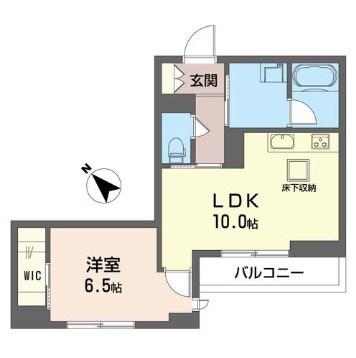 フレグランルーテ(1LDK/1階)の間取り写真