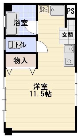 アヴェニュー(ワンルーム/3階)の間取り写真