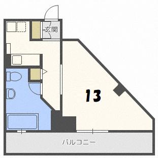 AMSTOWER南6条(1K/7階)の間取り写真