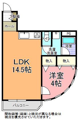 大星マンション(1LDK/3階)の間取り写真