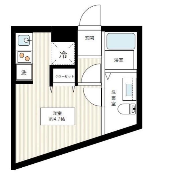 LUDENS上井草(ワンルーム/4階)の間取り写真