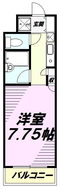 S-FORT八王子(1K/10階)の間取り写真