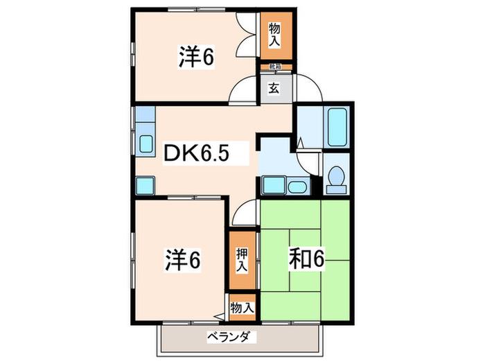 サンクレイズ(3DK/1階)の間取り写真