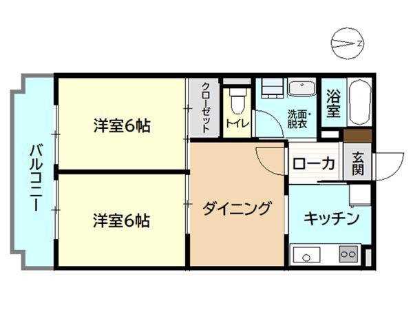 コスモ戸田アーバンハイム(2DK/3階)の間取り写真