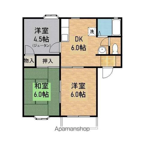 メゾン四季B(3DK/2階)の間取り写真