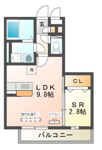 サニーガーデン(1LDK/3階)の間取り写真