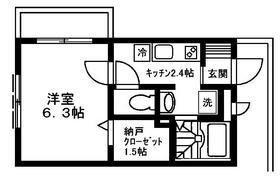 イーストアヴェニュー片瀬I(1K/2階)の間取り写真