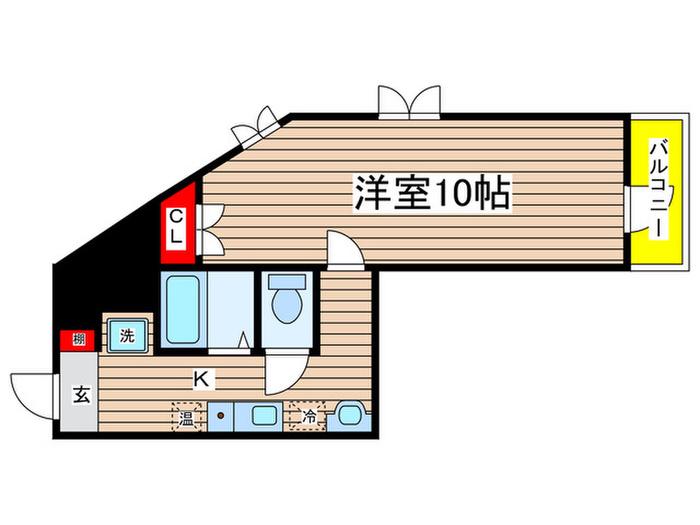 ひかりマンション(1K/4階)の間取り写真