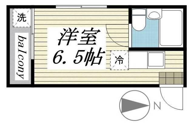 メゾンドエバン(ワンルーム/4階)の間取り写真