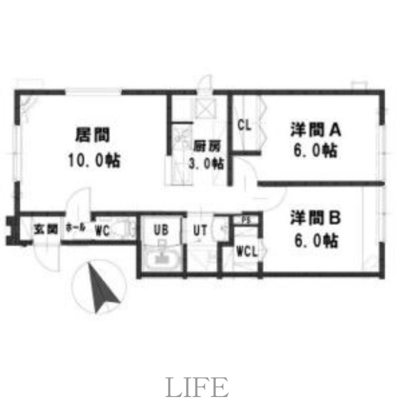 ルミエール 2・1II(2LDK/1階)の間取り写真