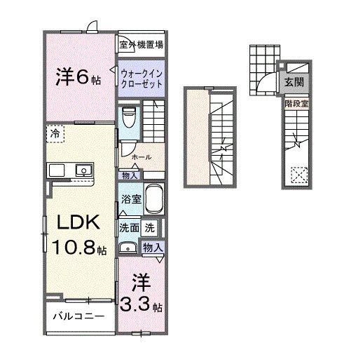 フィデールブリーゼ(2LDK/3階)の間取り写真