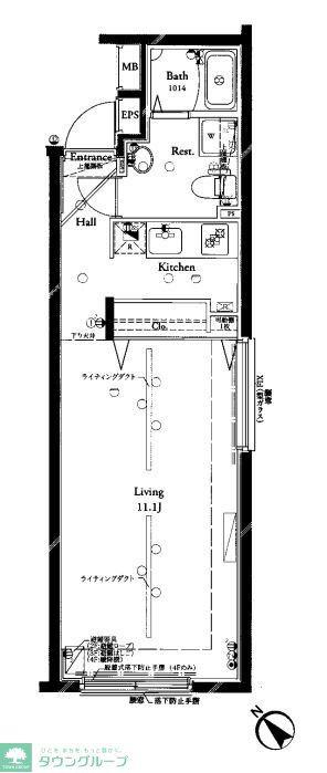 アーバイル西新宿(1K/3階)の間取り写真