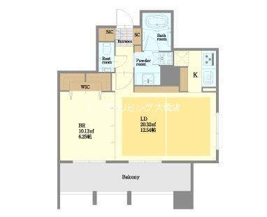 RE BLDG(1LDK/5階)の間取り写真
