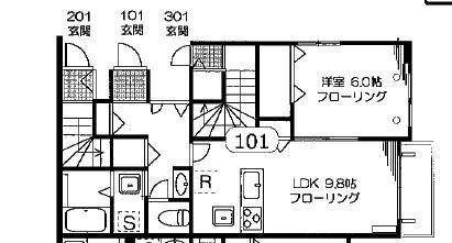 MILDLIEBEミルトリーベ(1LDK/1階)の間取り写真