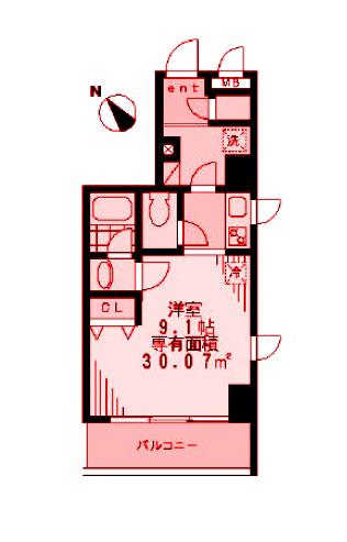 RONG SHING RYUS TOWER(1K/8階)の間取り写真