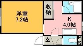 アンビシャス手稲(1K/3階)の間取り写真