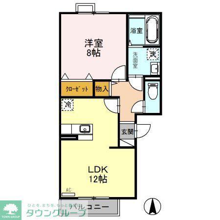 ルミエール(1LDK/3階)の間取り写真