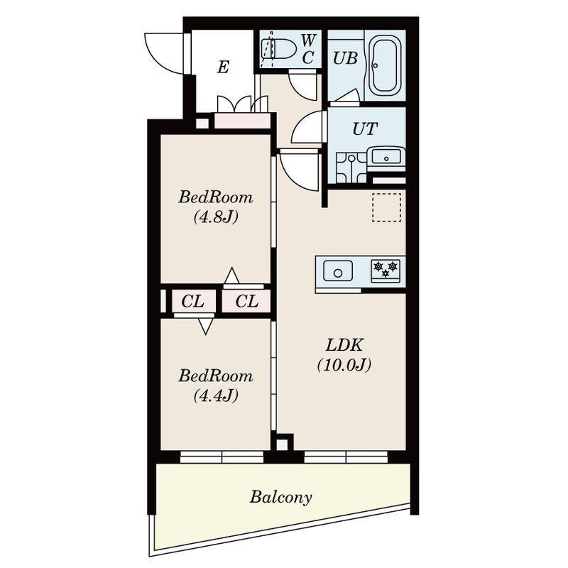SーRESIDENCE高井戸イースト(2LDK/4階)の間取り写真