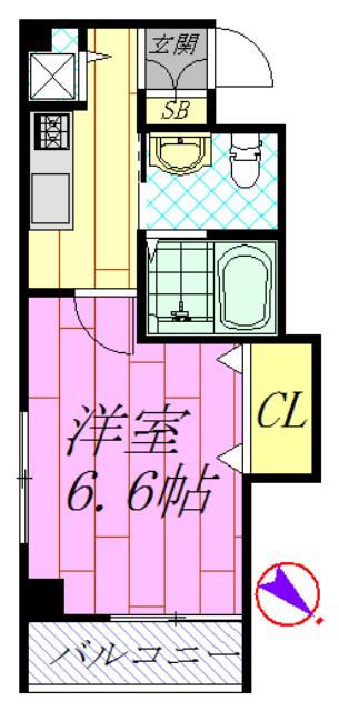 アルヴィータ(1K/4階)の間取り写真