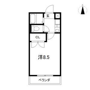 さくらはうす(1K/1階)の間取り写真
