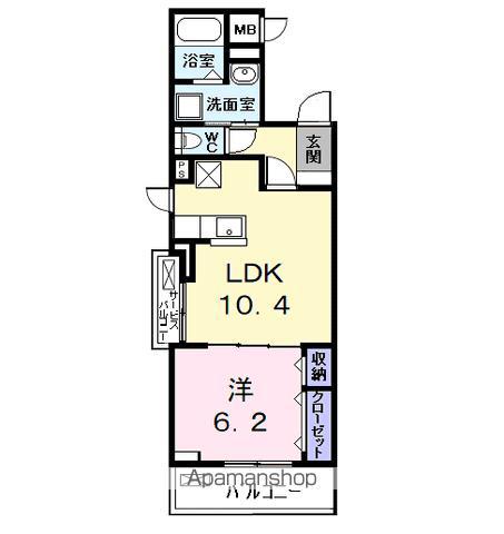 M.Y トヨクニ(1LDK/3階)の間取り写真