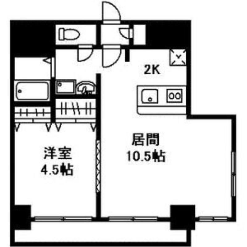 アーク菊水43(1LDK/4階)の間取り写真