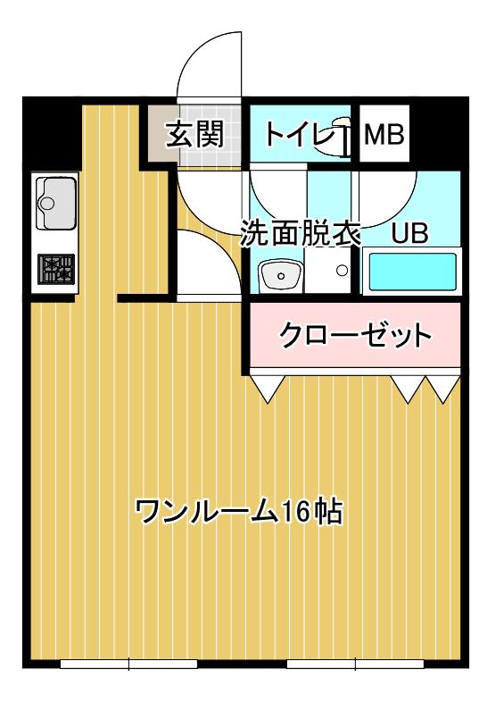 エステートモア天神AXIS(ワンルーム/14階)の間取り写真