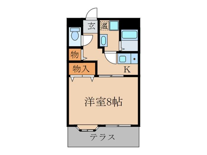 プロヴィデンス(1K/1階)の間取り写真