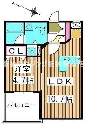 LANAI CLASSICO(1LDK/2階)の間取り写真